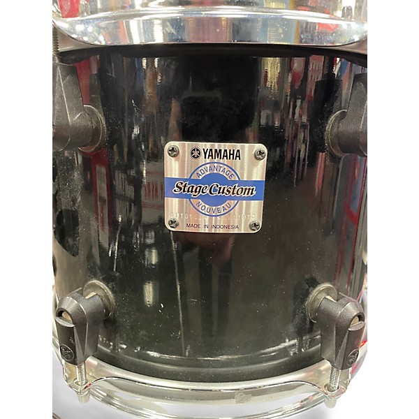 Used Yamaha 4 Piece Stage Custom Advantage Nouveau Black Drum Kit