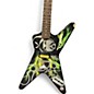 Used Dean DIME BLADE TRIBUTE Custom Black and Green Solid Body Electric Guitar