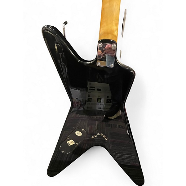 Used Dean DIME BLADE TRIBUTE Custom Black and Green Solid Body Electric Guitar