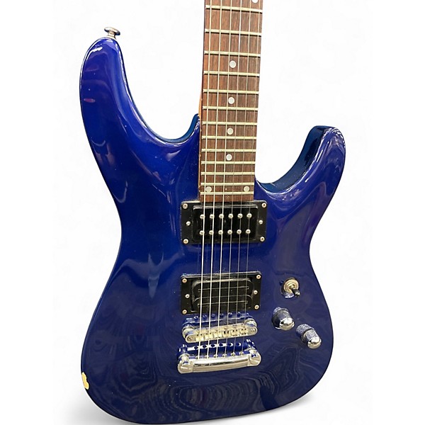 Used Schecter Guitar Research Diamond Series PT Blue Solid Body Electric Guitar
