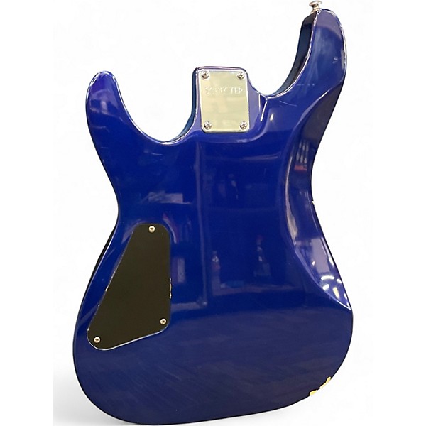 Used Schecter Guitar Research Diamond Series PT Blue Solid Body Electric Guitar