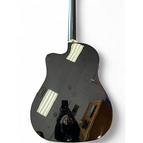 Used Epiphone AJ220SCE Black Acoustic Electric Guitar