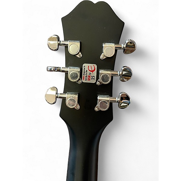 Used Epiphone AJ220SCE Black Acoustic Electric Guitar