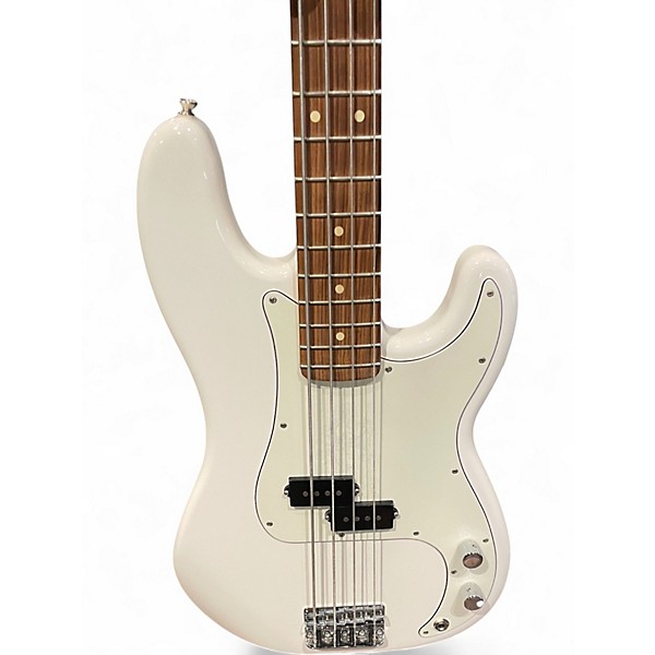 Used Fender Player Precision Bass Olympic White Electric Bass Guitar