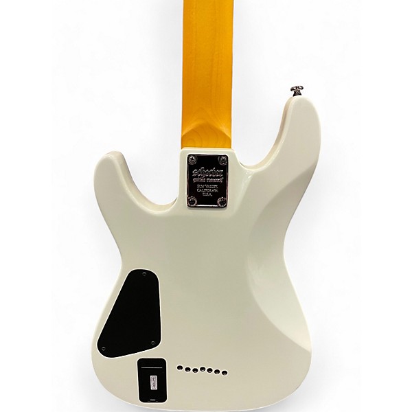 Used Schecter Guitar Research Demon 7 String White Solid Body Electric Guitar
