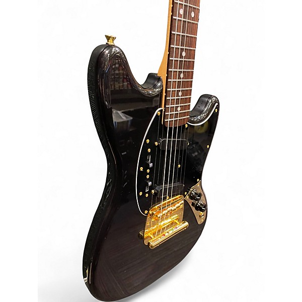 Used Fender Limited Edition MIJ Mustang Traditional II Black Solid Body Electric Guitar