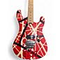 Used EVH Striped Series 5150 Red with Black and White Stripes Solid Body Electric Guitar thumbnail