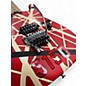 Used EVH Striped Series 5150 Red with Black and White Stripes Solid Body Electric Guitar