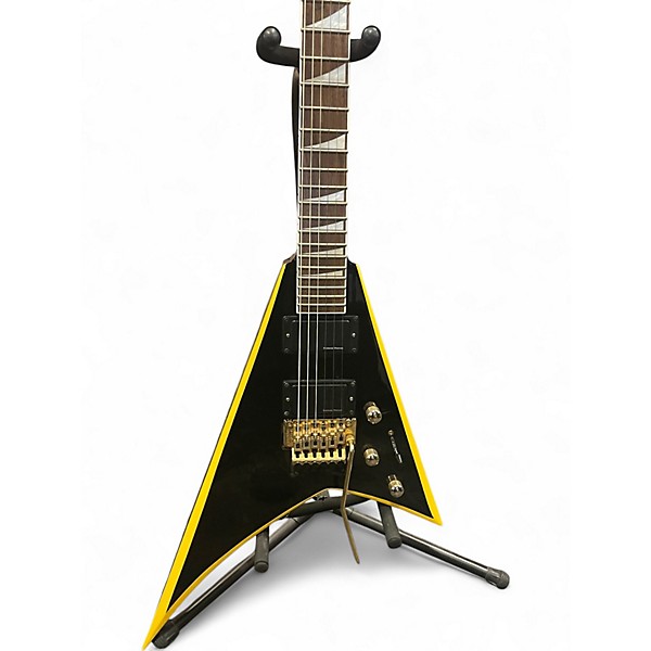 Used Jackson RRX24 Black with Yellow bevels Solid Body Electric Guitar