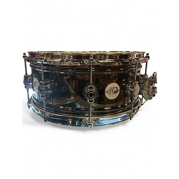 Used DW 6.5X14 Design Series Black Nickel Over Brass Black Brass Drum
