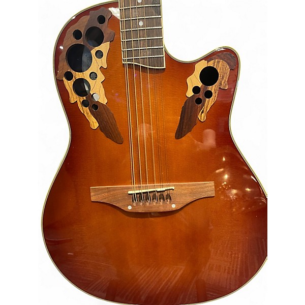 Used Ovation Cs 255 2 Color Sunburst 12 String Acoustic Electric Guitar