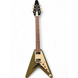 Used Epiphone Flying V Olive Green Solid Body Electric Guitar
