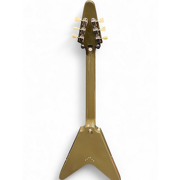 Used Epiphone Flying V Olive Green Solid Body Electric Guitar