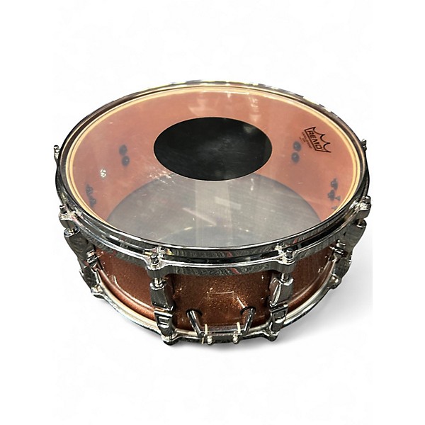 Used Yamaha 14in ABSOLUTE HYBRID MAPLE SNARE PINK CHAMPAGNE Drum