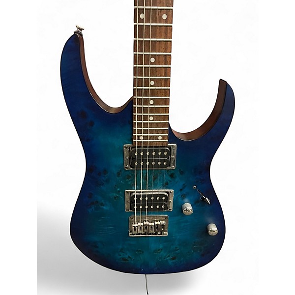Used Ibanez rg421pb Ocean Blue Burst Solid Body Electric Guitar