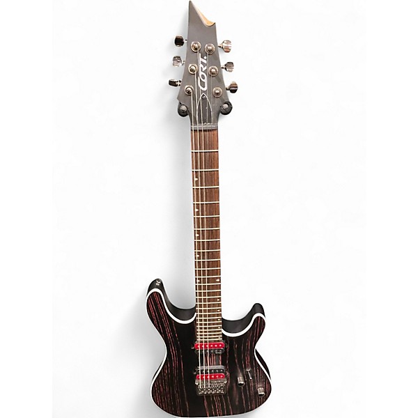 Used Cort KX300 Etched Black and Red Solid Body Electric Guitar