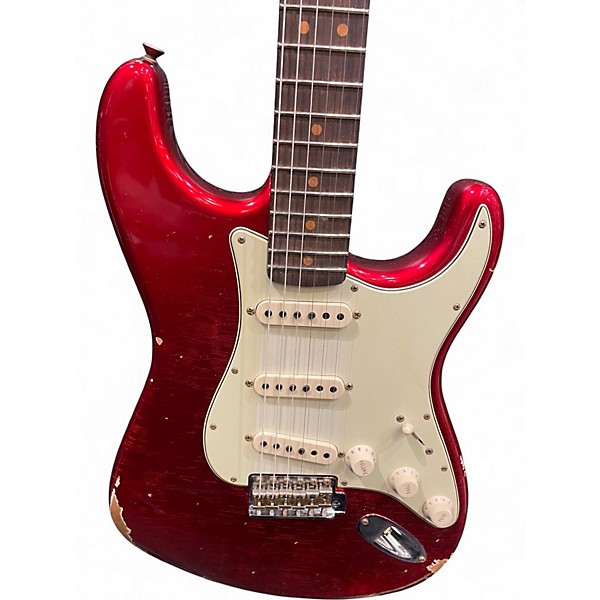Used Fender Custom Shop W22 LTD 63 Stratocaster Relic Aged Candy Apple Red Solid Body Electric Guitar