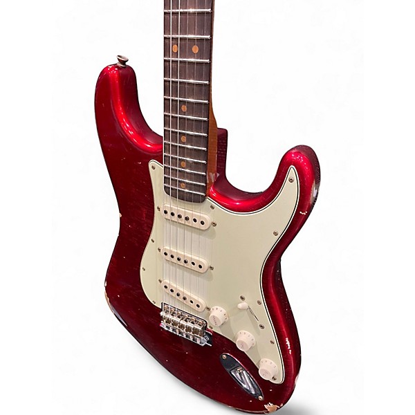 Used Fender Custom Shop W22 LTD 63 Stratocaster Relic Aged Candy Apple Red Solid Body Electric Guitar