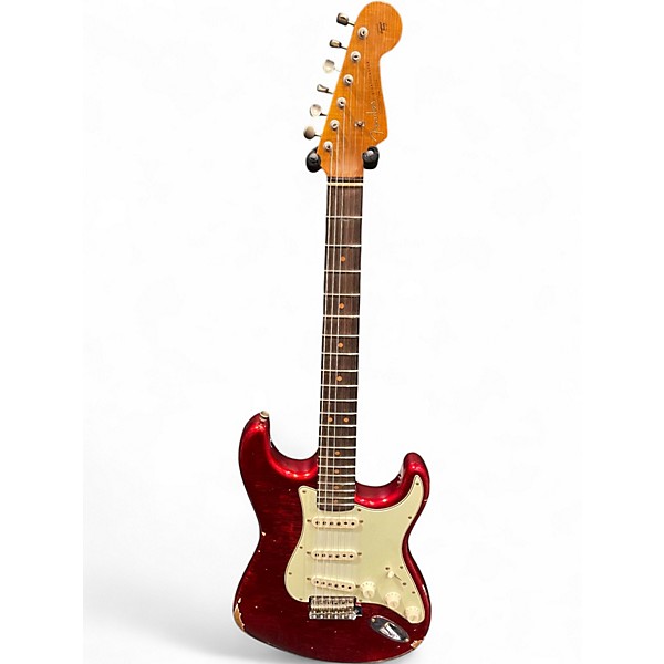 Used Fender Custom Shop W22 LTD 63 Stratocaster Relic Aged Candy Apple Red Solid Body Electric Guitar