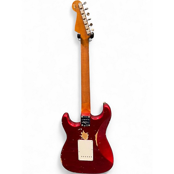 Used Fender Custom Shop W22 LTD 63 Stratocaster Relic Aged Candy Apple Red Solid Body Electric Guitar