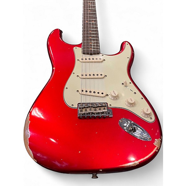 Used Fender Custom Shop W22 LTD 63 Stratocaster Relic Aged Candy Apple Red Solid Body Electric Guitar