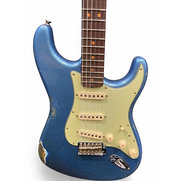 Used Fender Custom Shop W22 LTD 63 Stratocaster Relic Aged Lake Placid Blue Solid Body Electric Guitar