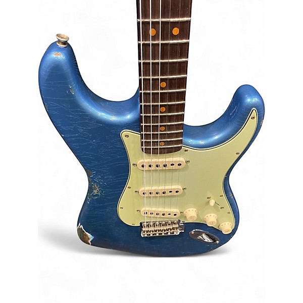 Used Fender Custom Shop W22 LTD 63 Stratocaster Relic Aged Lake Placid Blue Solid Body Electric Guitar