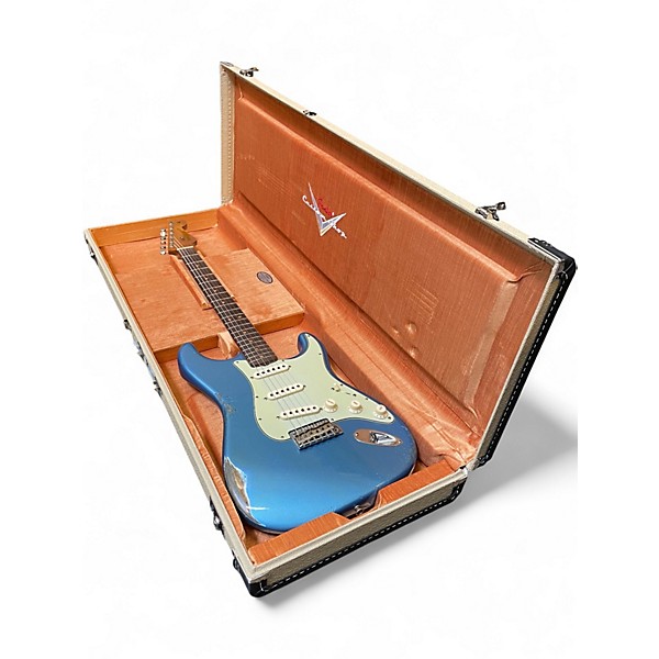Used Fender Custom Shop W22 LTD 63 Stratocaster Relic Aged Lake Placid Blue Solid Body Electric Guitar