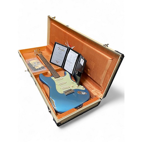 Used Fender Custom Shop W22 LTD 63 Stratocaster Relic Aged Lake Placid Blue Solid Body Electric Guitar
