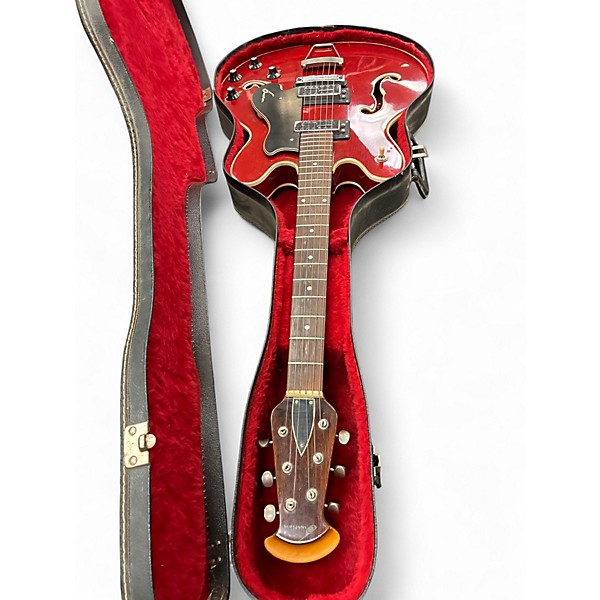 Vintage 1970s Ovation Tornado Natural Hollow Body Electric Guitar