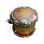 Used Spaun 5 Piece Custom Series Silver Holoflake Sunburst Flames Drum Kit