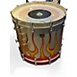 Used Spaun 5 Piece Custom Series Silver Holoflake Sunburst Flames Drum Kit