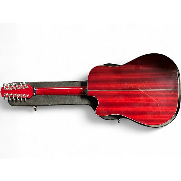 Used Takamine GD30-12 Red 12 String Acoustic Electric Guitar