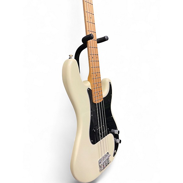Used Fender Standard Precision Bass Antique White Electric Bass Guitar