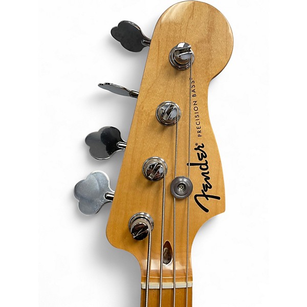 Used Fender Standard Precision Bass Antique White Electric Bass Guitar