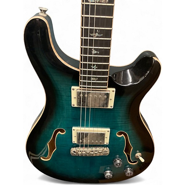 Used PRS PIEZO SE Trans Green Hollow Body Electric Guitar