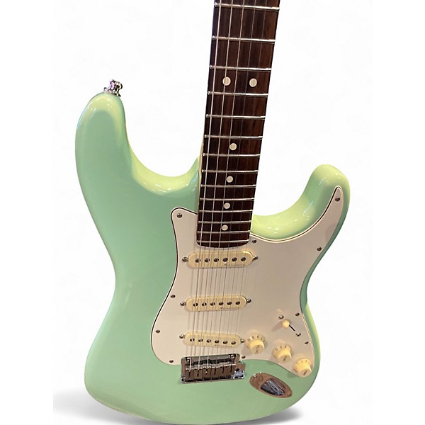 Used Fender Artist Series Jeff Beck Stratocaster Surf Green Solid Body Electric Guitar