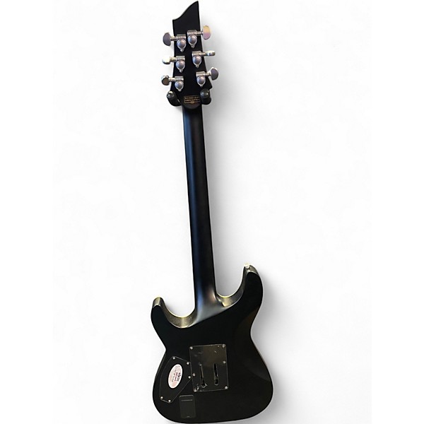 Used Schecter Guitar Research Damien Platinum Black Solid Body Electric Guitar