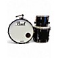Used Pearl 3 Piece DLX Professional series PIANO BLACK Drum Kit thumbnail