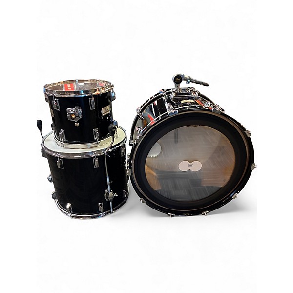 Used Pearl 3 Piece DLX Professional series PIANO BLACK Drum Kit