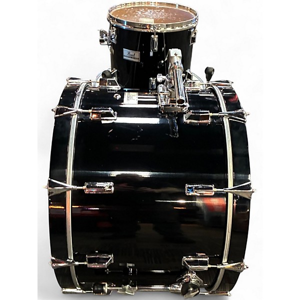 Used Pearl 3 Piece DLX Professional series PIANO BLACK Drum Kit