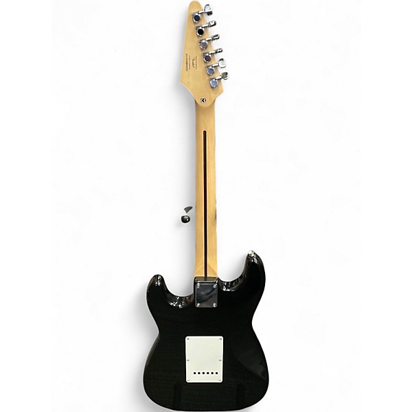 Used Starcaster by Fender Stratocaster Black Solid Body Electric Guitar
