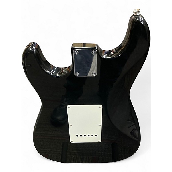 Used Starcaster by Fender Stratocaster Black Solid Body Electric Guitar