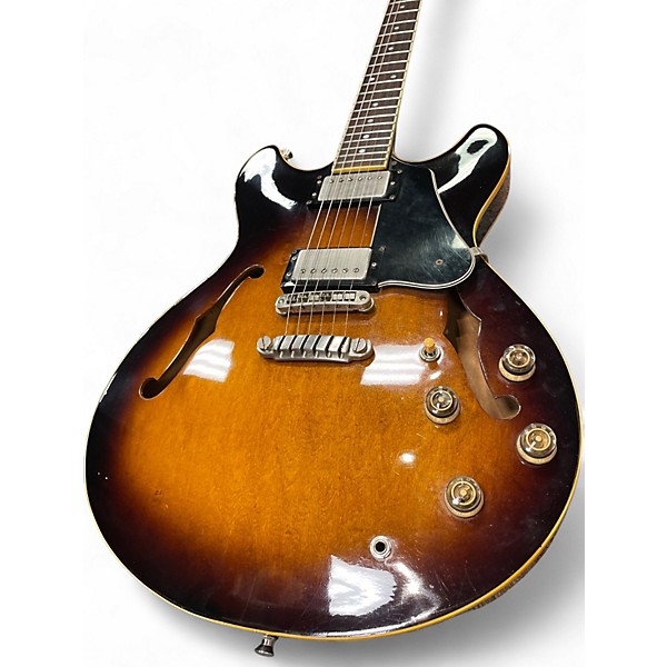 Vintage 1981 Ibanez AS100 Artist Sunburst Hollow Body Electric Guitar