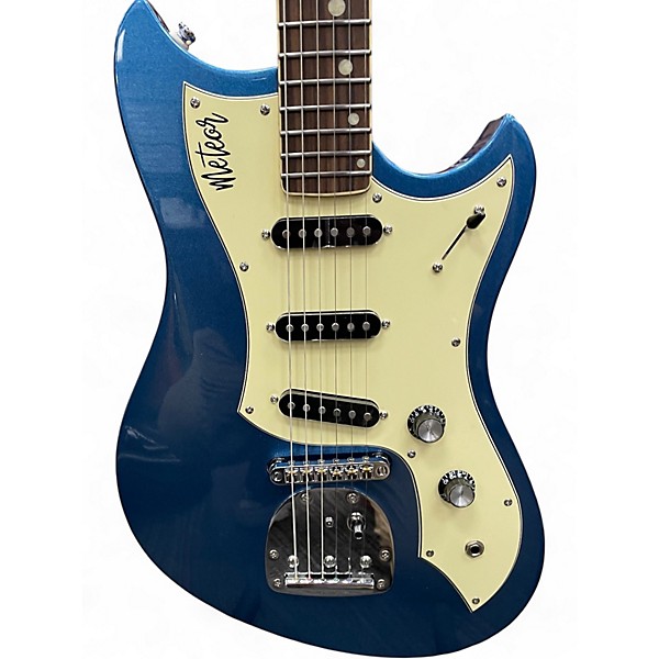 Used Cave And Canary Meteor Blue Solid Body Electric Guitar