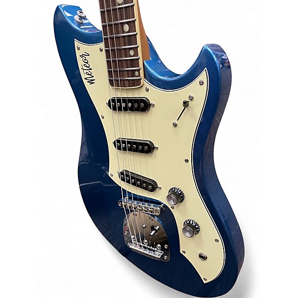 Used Cave And Canary Meteor Blue Solid Body Electric Guitar