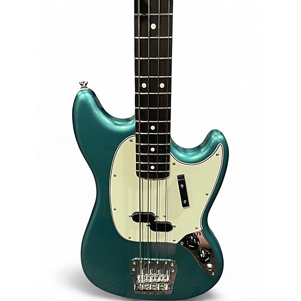 Used Fender American Professional Classic Mustang Bass Sherwood Green Metallic Electric Bass Guitar