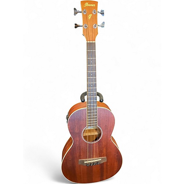 Used Ibanez pnb14e Natural Acoustic Bass Guitar