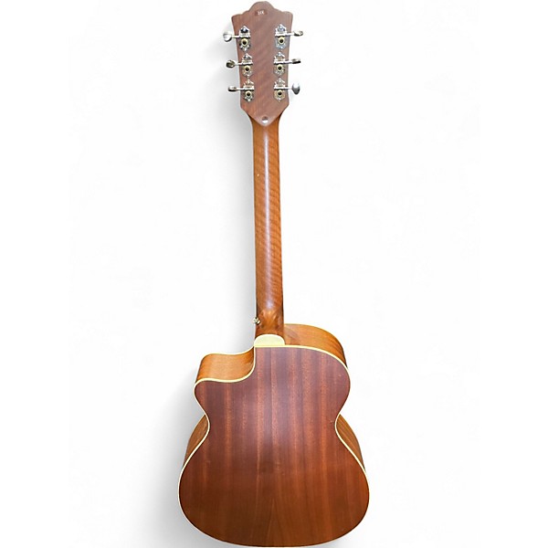 Used Guild om-240ce Flat Red Acoustic Electric Guitar