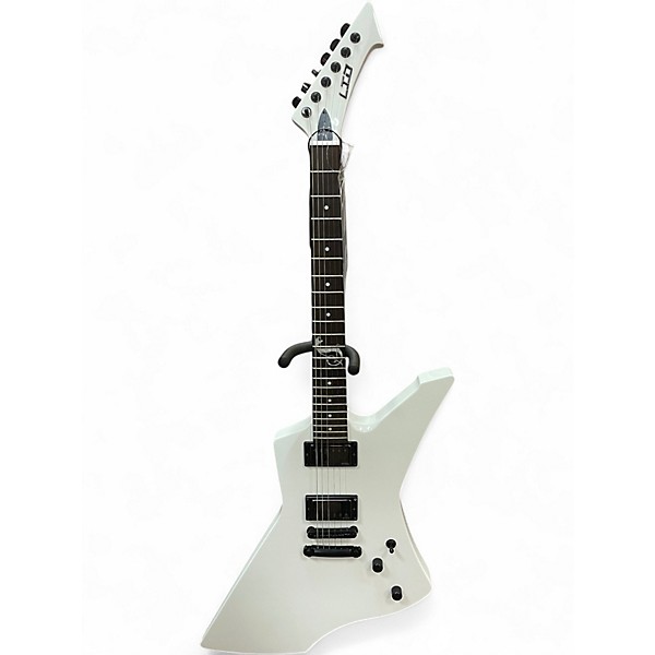 Used ESP LTD James Hetfield Snakebyte Snow White Solid Body Electric Guitar